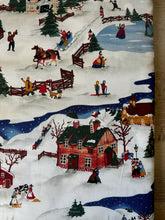 Load image into Gallery viewer, Vintage Christmas Village Backing and Binding
