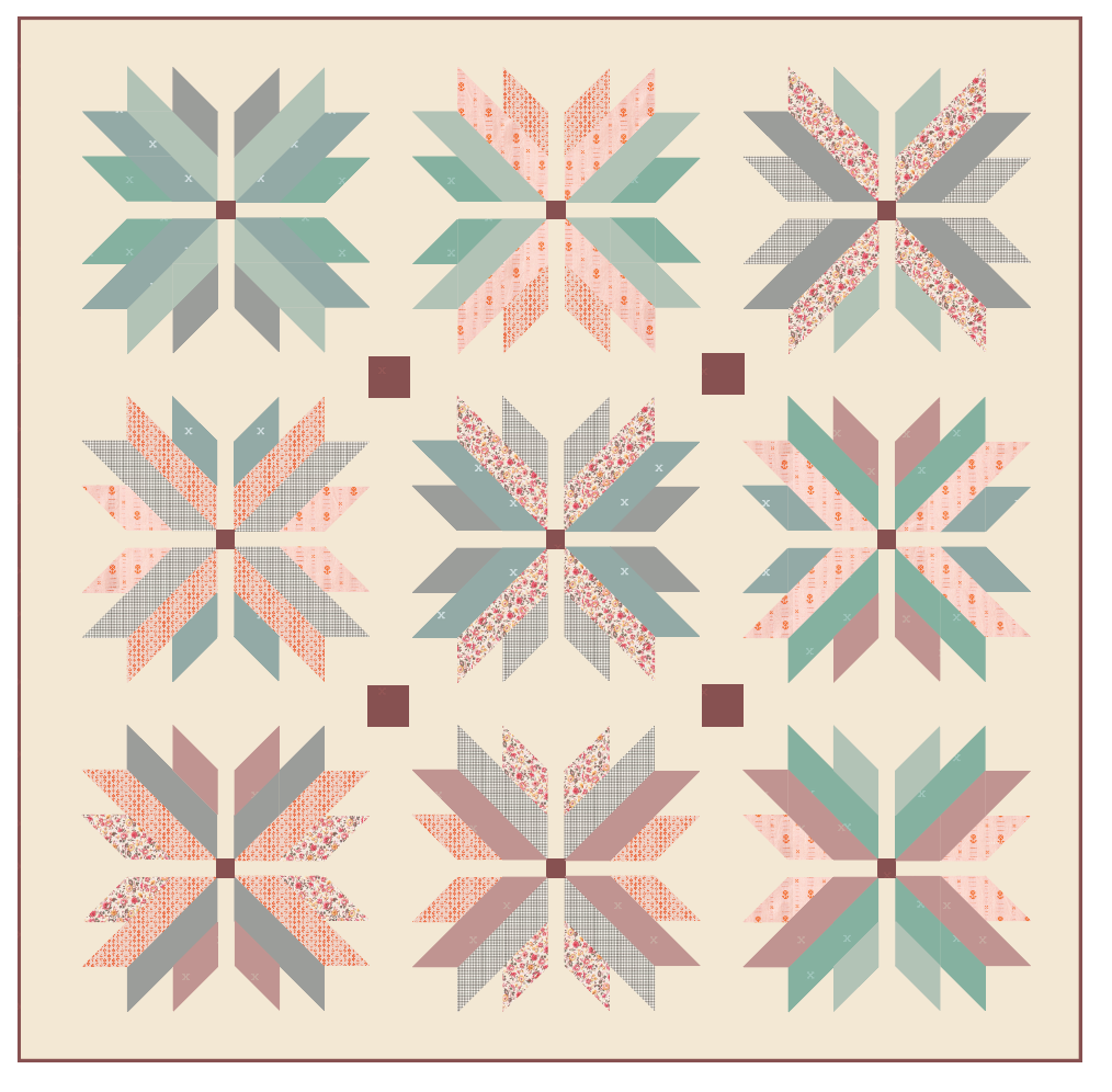 Rose Meadow: a Lottie Quilt kit